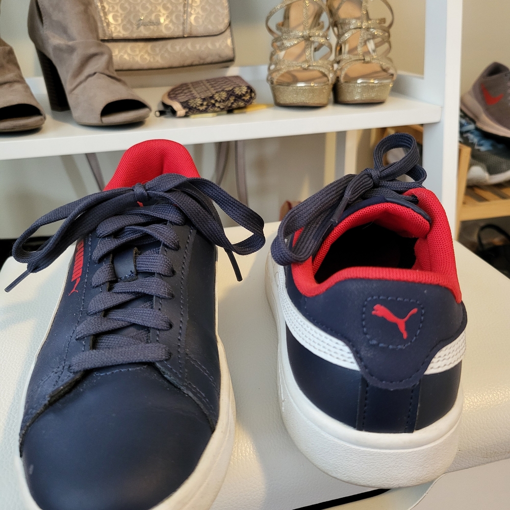 Puma Navy and Red Sneakers